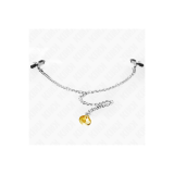 KINK - CHAIN NIPPLE CLAMPS WITH HORN PENDANT 30 CM - KINK NIPPLE GRIP…