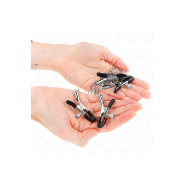 KINK - 4 PINCES À MATELONS ET CLITO RÉGLABLES ARGENT - KINK NIPPLE GR…
