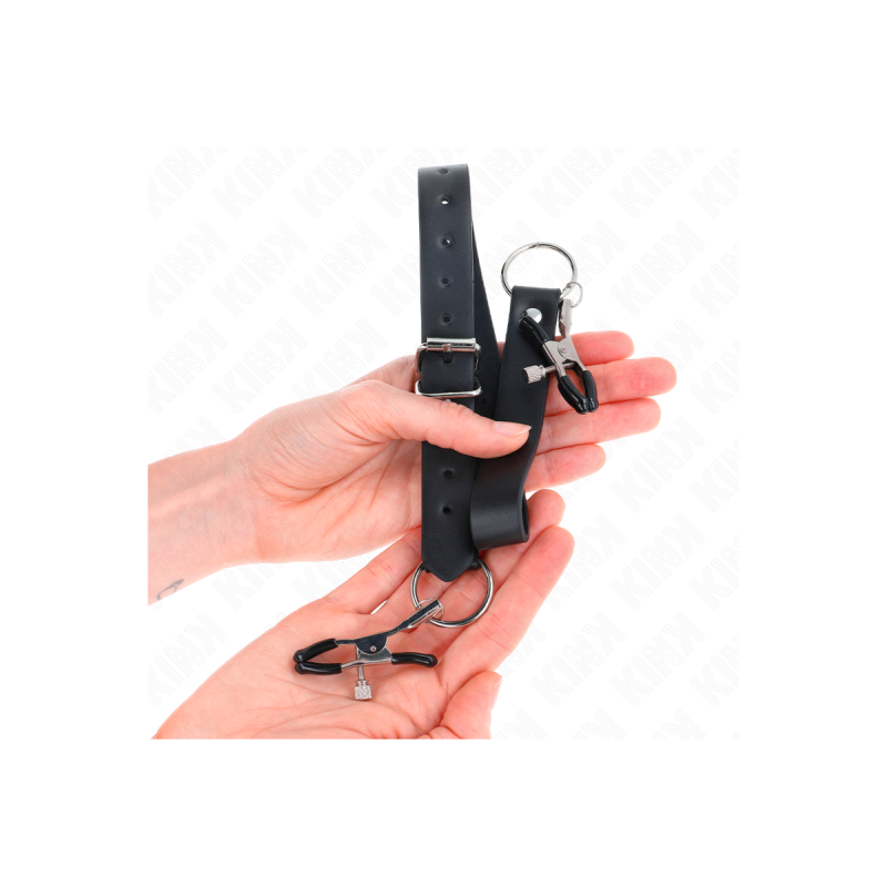 KINK - 4 PINZE CLIT REGOLABILI 34-48 CM - KINK NIPPLE GRIP - Pinze pe…