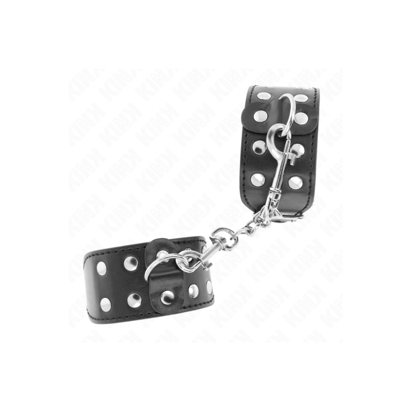 KINK - CINTURINI CON DOPPIA LINEA DI BORCHIE REGOLABILI NERO - KINK W…