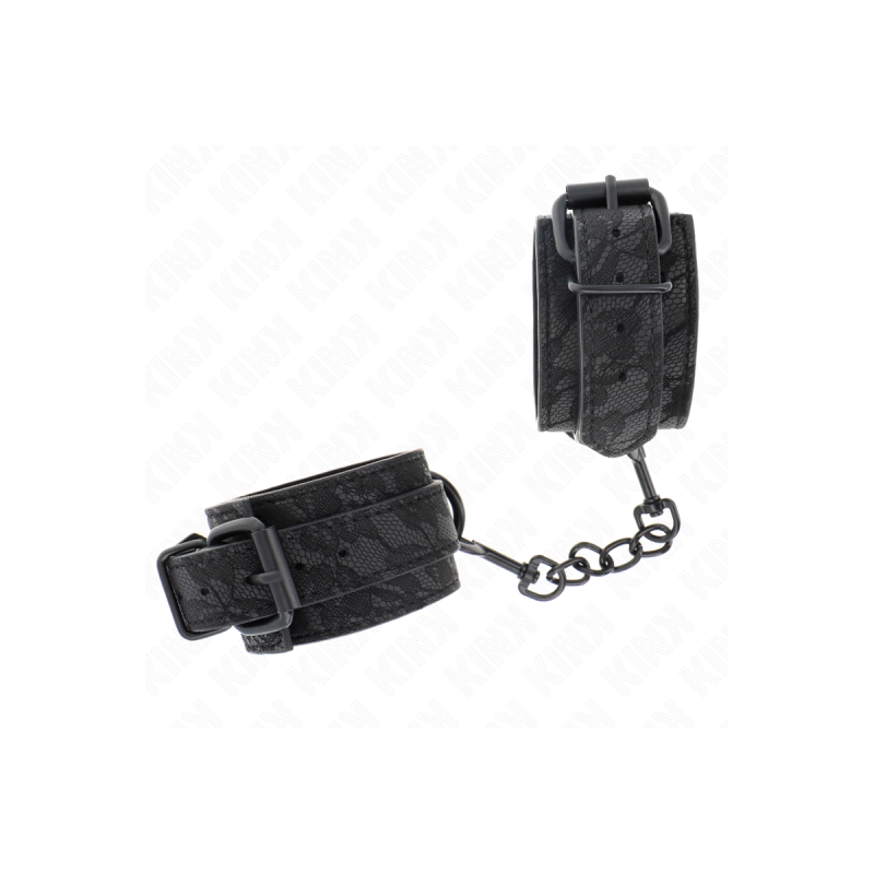 KINK - DARK LACE COVERED WRIST CUFFS ADJUSTABLE BLACK 19-26 CM - KINK…