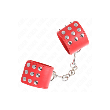 KINK - HANDGELENKFESSELN MIT DRUCKVERSCHLUSS ROT VERSTELLBAR 19-24 CM…