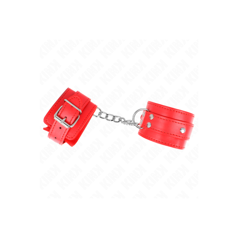 KINK - 3 D-RING WRIST RESTRAINTS ADJUSTABLE RED 17.5-25 CM X 6 CM - K…