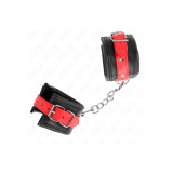 KINK - WRIST RESTRAINTS BLACK WITH RED BELT ADJUSTABLE 17-28 CM X 6 C…