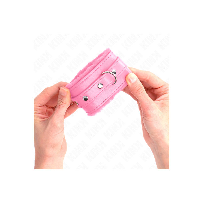 KINK - POGGIPOLSI PREMIUM RIVESTITI IN PELLICCIA ROSA CON CINTURA ROS…