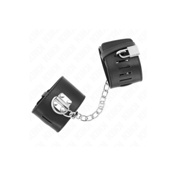 KINK - FIXED WRIST RESTRAINTS WITH CHAIN 30 CM AND PADLOCK CLOSURE BL…
