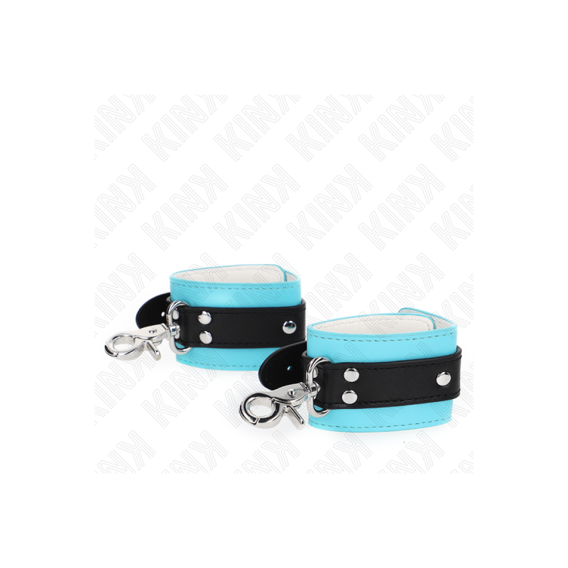 KINK - PREMIUM LOCKABLE WRIST RESTRAINTS BLACK / BLUE ADJUSTABLE 21-2…