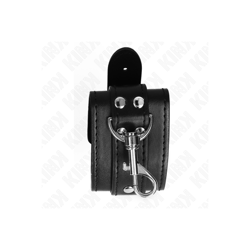 KINK - LOCKABLE DUNGEON WRIST RESTRAINTS BLACK ADJUSTABLE 21-28 CM X…
