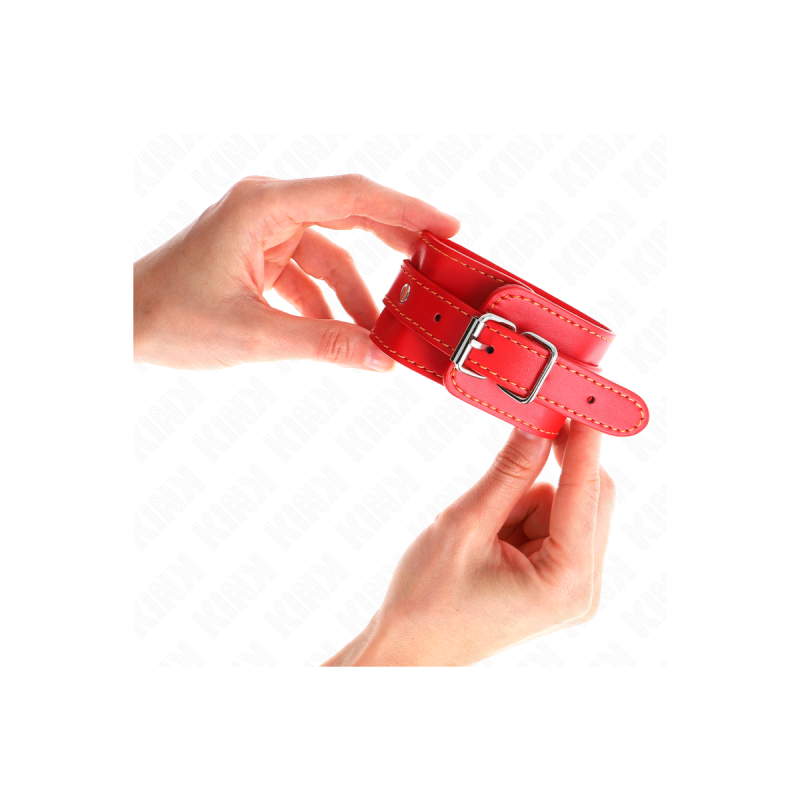 KINK - DÜNNE HANDGELENKSFESSELN ROT VERSTELLBAR 21-33 CM - KINK WRIST…
