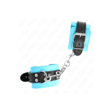 KINK - HOOK WRIST RESTRAINTS BLUE FUR LINED ADJUSTABLE 20-28 CM X 5.5…