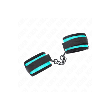 KINK - APPAREILS DE POIGNET EN NYLON À CROCHET ET BOUCLE NOIR-BLEU RÉ…
