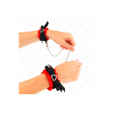 KINK - POLSO ELASTICO IN PIZZO DETTAGLI CUORE ROSSO REGOLABILE 22-35…