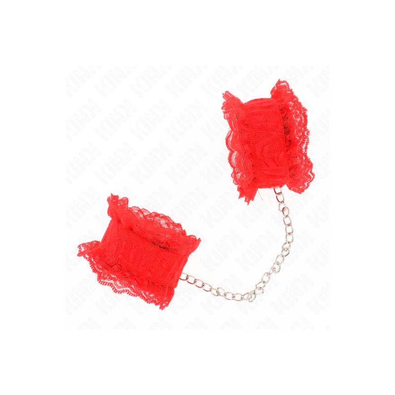 KINK - CINTURINO DA POLSO ELASTICO IN PIZZO ROSSO - KINK WRIST RESTRA…