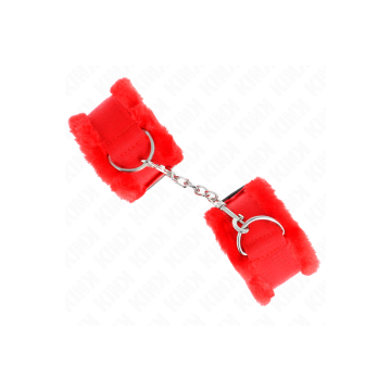 KINK - POGGIPOLSO FODERATO IN PELLICCIA ROSSO REGOLABILE 17-31 CM X 7…