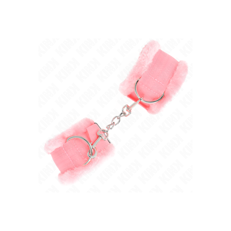 KINK - APPUI-POIGNETS DOUBLÉS DE FOURRURE ROSE RÉGLABLE 17-31 CM X 7…