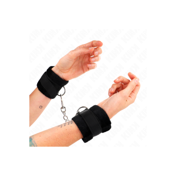 KINK - BEGINNER FUR HAND CUFFS BLACK 30 X 7 CM - KINK WRIST RESTRAINT…