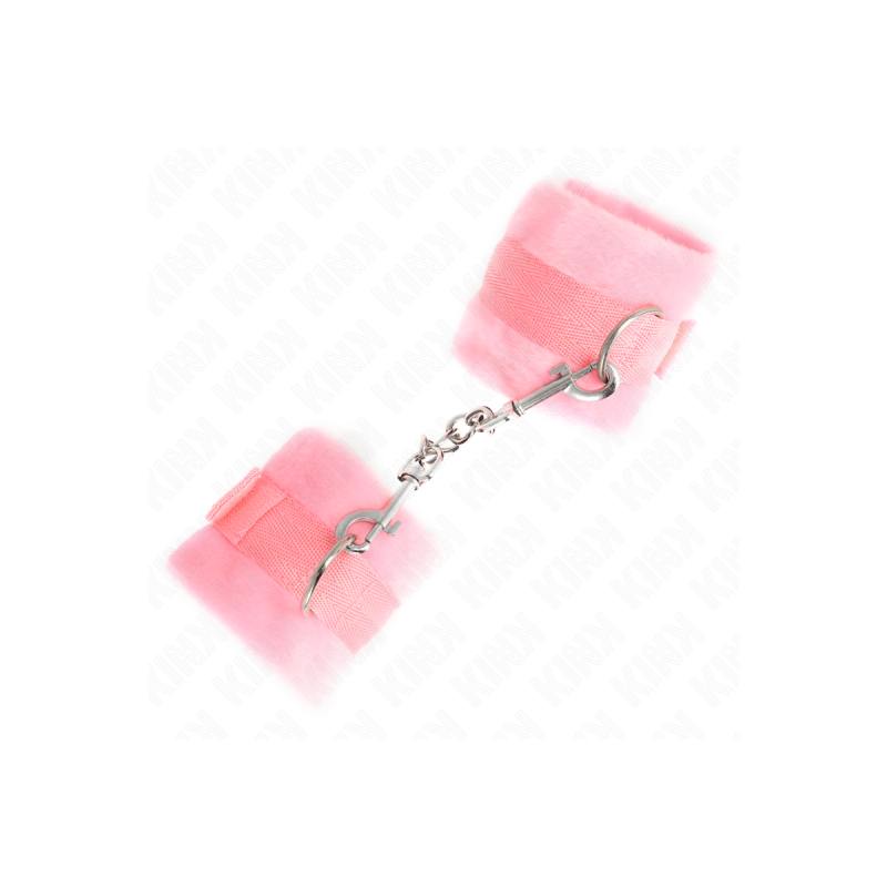 KINK - BEGINNER FUR HAND CUFFS PINK 30 X 7 CM - KINK WRIST RESTRAINT…