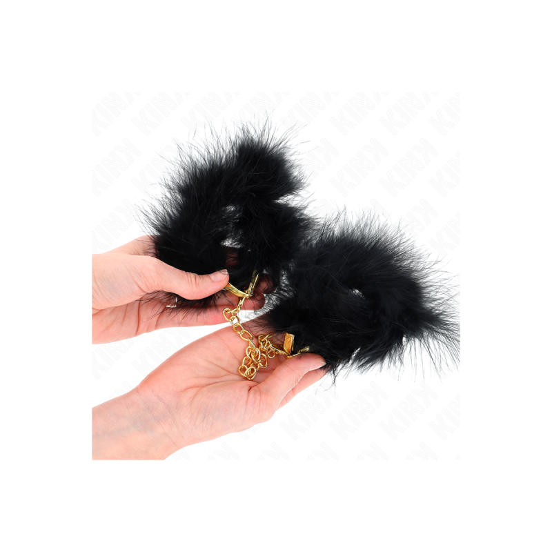 KINK - FEDERHANDMANSCHETTEN MIT GOLDKETTE MODELL 0 - KINK WRIST RESTR…