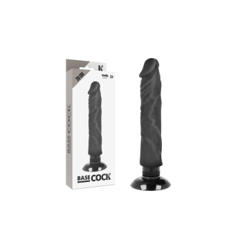 Basecock - Vibrateur Réaliste 2 - 1 Noir 20 Cm - O - 4 Cm | Vybes.it