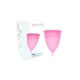 STERCUP - COPPA MESTRUALE IN SILICONE FDA ROSA - TAGLIA L - Coppa vag…