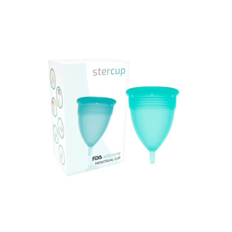 STERCUP - COUPE MENSTRUELLE EN SILICONE FDA AIGUE-MARINE - TAILLE L -…