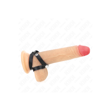 KINK - LEATHER PENIS RING WITH PRESSURE CLOSURE 39 X 1 CM - KINK RING…