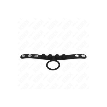 KINK - ANELLO PER PENE IN PELLE 3,5 CM CON CHIUSURA A PRESSIONE 23 X…