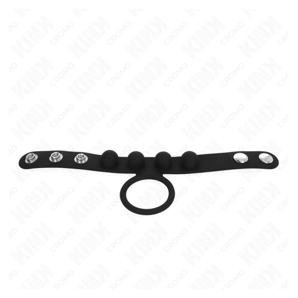 KINK - ANILLO PENE CUERO 3.5 CM CON CIERRE A PRESIÓN 23 X 2 CM