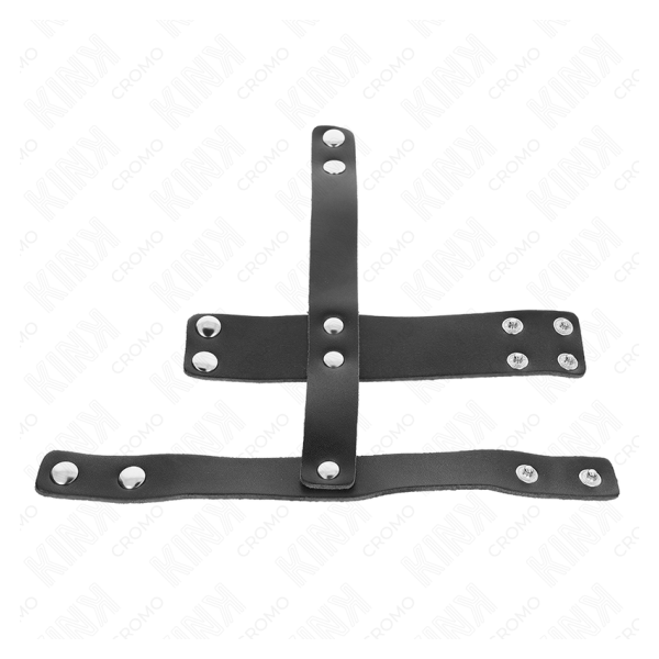 KINK - ANILLO JAULA PENE CUERO CON DIVISOR DE BOLAS AJUSTABLE