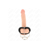 KINK - ANELLO PER PENE CATENA 4 CM METALLO 7 CM CON CINTURA IN PELLE…