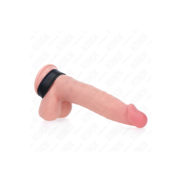 KINK - LEATHER PENIS RING WITH VELCRO CLOSURE 20 X 2 CM - KINK RING P…