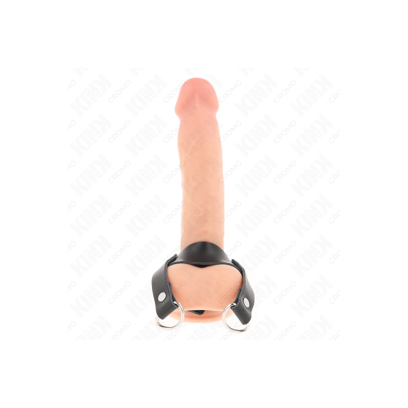 KINK - ANELLO PER PENE CON ANELLI A FORMA DI "D" 18,5 X 3,3 CM - KINK…