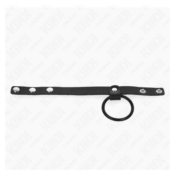 KINK - ANILLO PENE SILICONA 3.8 CM Y DIVISOR DE BOLAS CUERO 22 X 1.5 CM