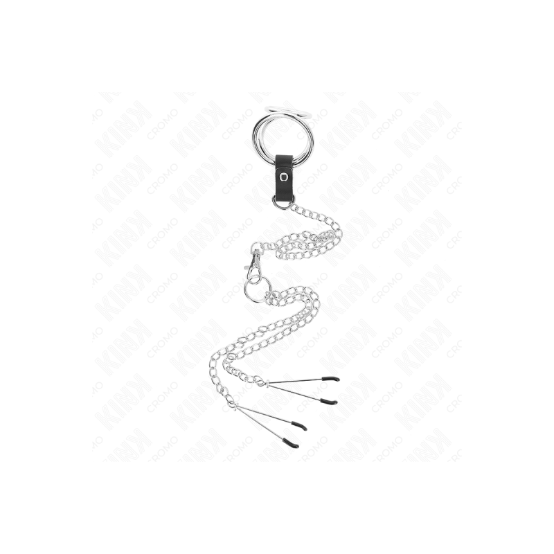 KINK - DREIFACH CHROM METALL PENISRING 3 CM BIS 4,5 CM MIT 26 CM META…