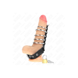 KINK - ANNEAU PÉNIS EN CUIR AVEC SANGLE DE VERROUILLAGE 21 X 2 CM ET…