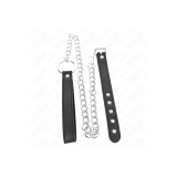 KINK - LEATHER PENIS RING 21.5 X 2 CM WITH 60 CM METAL CHAIN AND LEAT…