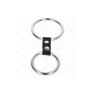 KINK - DOPPELTER PENISRING AUS METALL 3,7 CM BIS 5 CM VERBUNDEN DURCH…