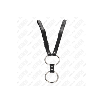 KINK - DOPPIO ANELLO PER PENE IN METALLO DA 3,8 CM A 5 CM CON CINTURA…