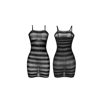 SUBBLIME - 951733 VESTIDO DE REJILLA CON FRANJAS NEGRO TALLA ÚNICA