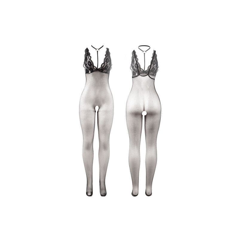 Subblime - 951993 Schwarz Transparenter Netz - Bodystocking Mit