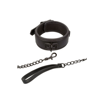 Calexotics - Nocturnal Collar Y Correa Cuero Ajustable Negro |