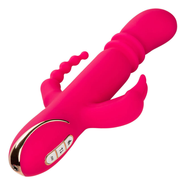 CALEXOTICS - JACK FANTASY VIBRATORE TRIPLO RISCALDATO ROSA CONIGLIO