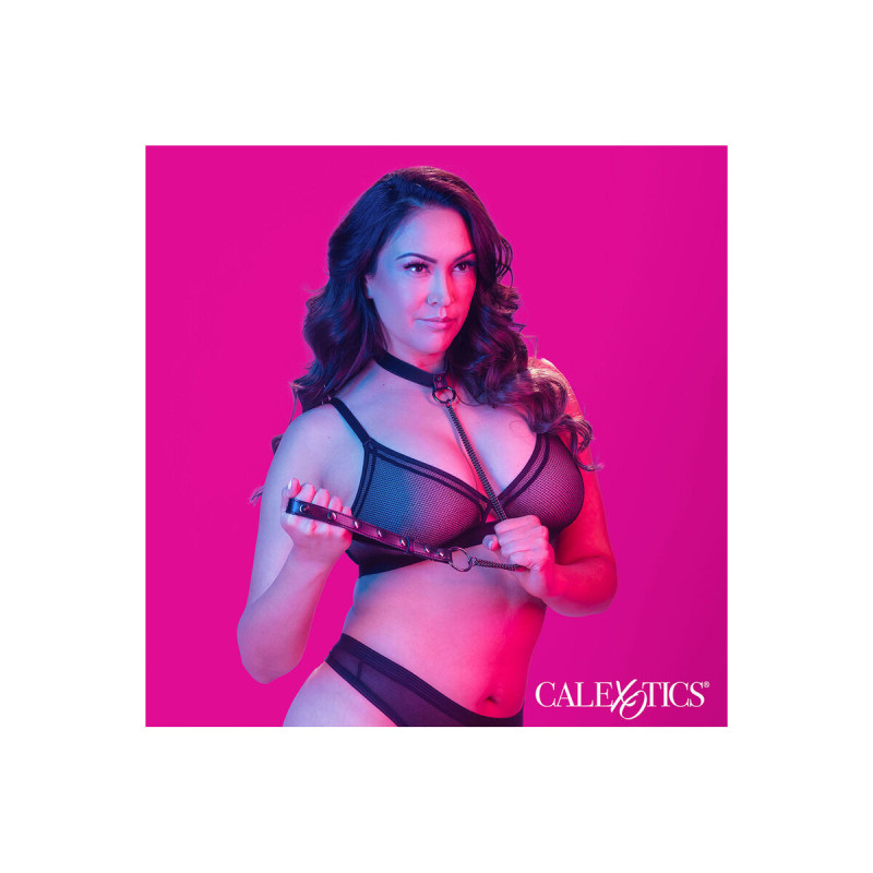 Calexotics - Euphoria Collar Halter Y Correa Con Cadena Talla Plus