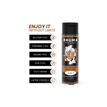 BRUMA - PREMIUM-MASSAGEÖL MIT WÄRMEEFFEKT, CUPCAKE-GESCHMACK 3 IN 1 -…