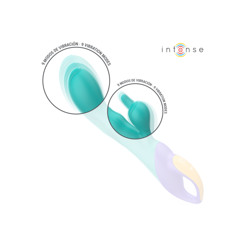 Intense - Fred Vibrador Recargable Rabbit Azul | Vybes.it