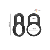 INTENSE - BOBBY DOUBLE SILICONE PENIS RING BLACK - INTENSE FOR HIM -…