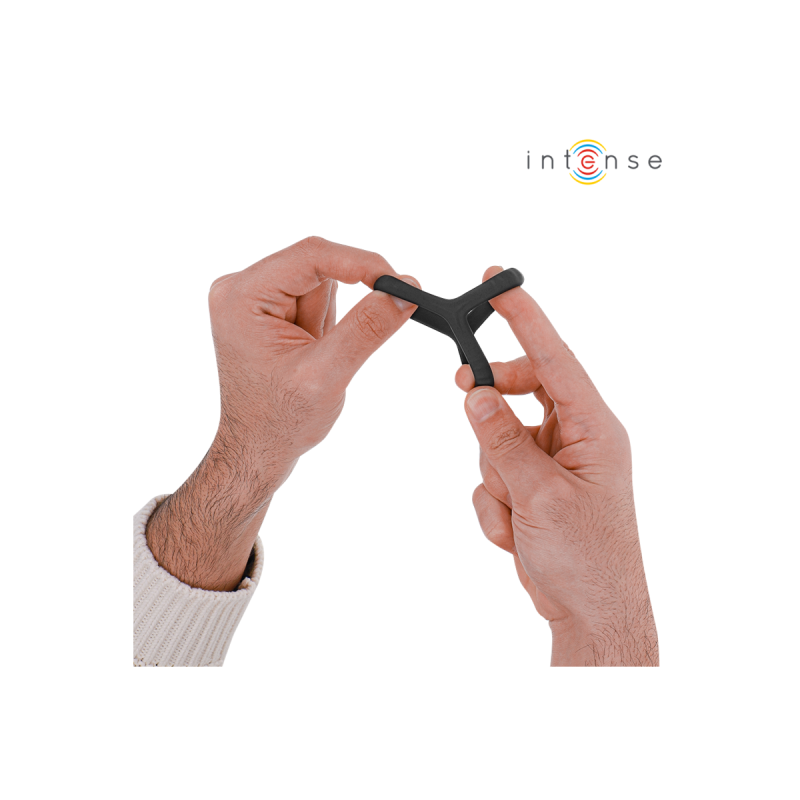 INTENSE - CARSON DOUBLE SILICONE PENIS RING BLACK MODEL 4 - INTENSE F…