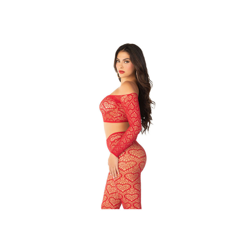 Leg Avenue - Crop Top + Strümpfe Rot Einheitsgrösse | Vybes.it