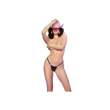 CHILIROSE - CR 4836 THONG KISS ME BLACK S/M - CHILIROSE PANTIES & THO…