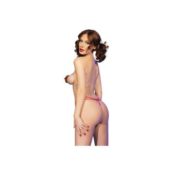 Chilirose - Cr 4839 Set Navideño Pezoneras + Panties Rojo L/Xl |